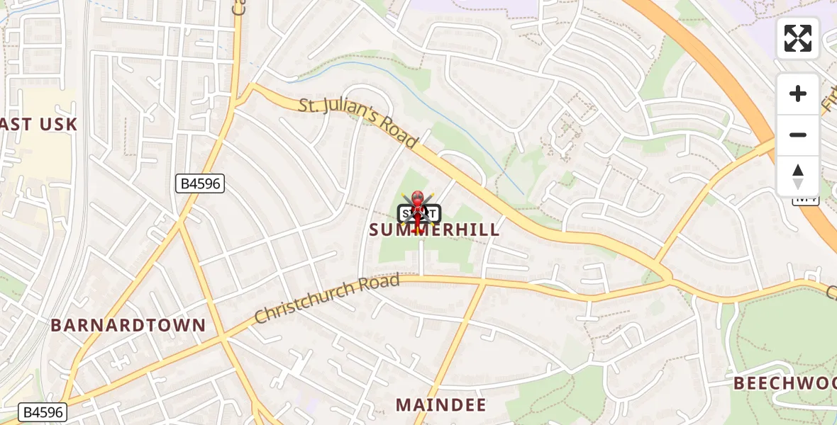 Flight route Air Ambulance Helicopter Summerhill - Victoria, 18 October 2026, 14:36