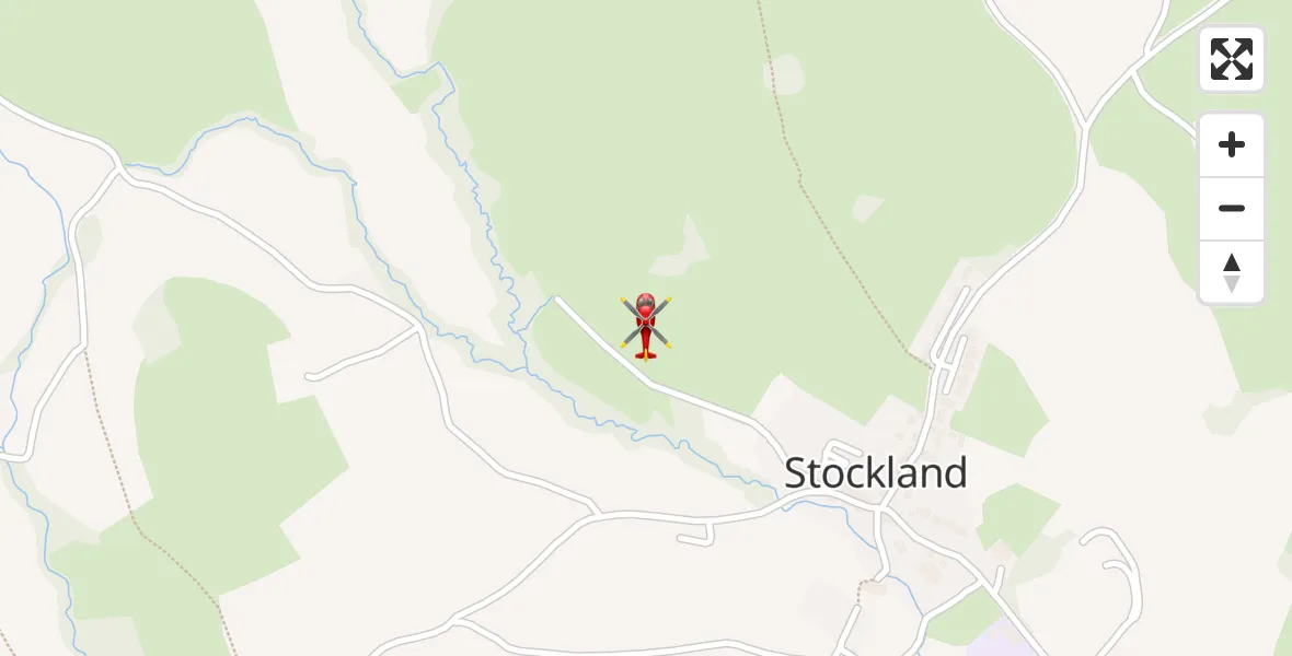 Flight route Air Ambulance Helicopter Stockland - Stockland, 18 October 2026, 16:57