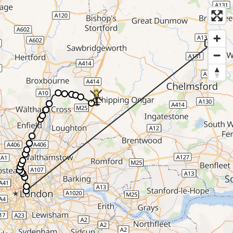 Police Helicopter to Coopersale, Epping Road | 19 October 2026 11:14 ...