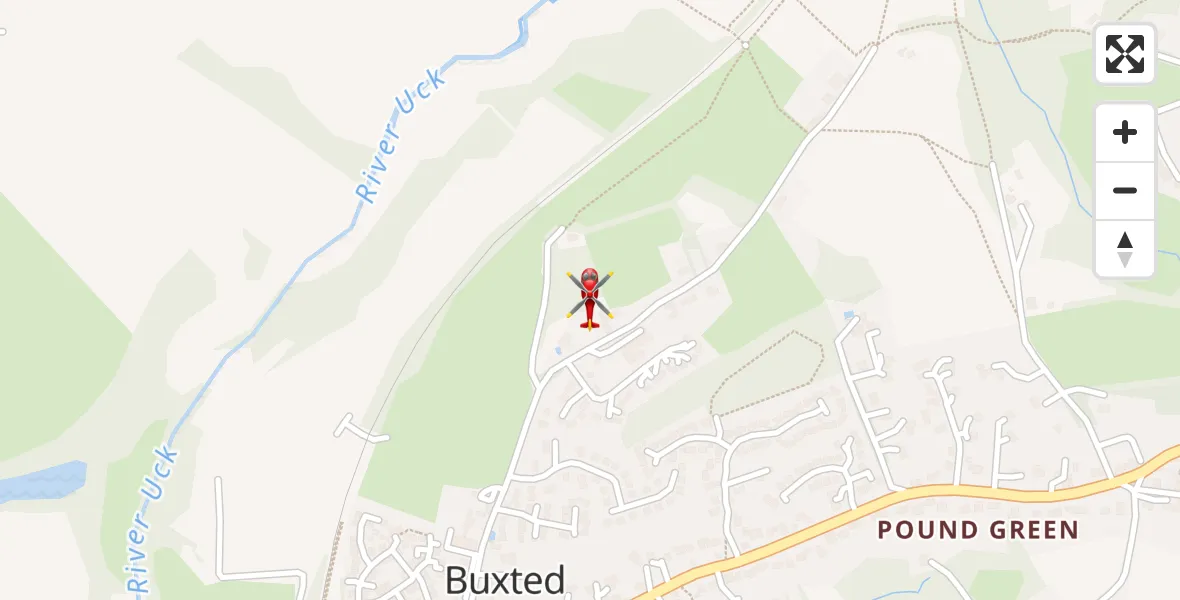 Flight route Air Ambulance Helicopter Buxted - Buxted, 19 October 2026, 21:41
