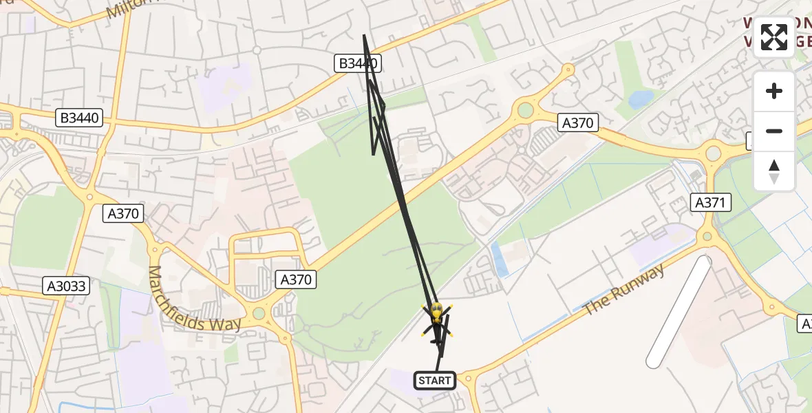Flight route Police Helicopter Weston-super-Mare - Weston-super-Mare, 20 October 2026, 17:12