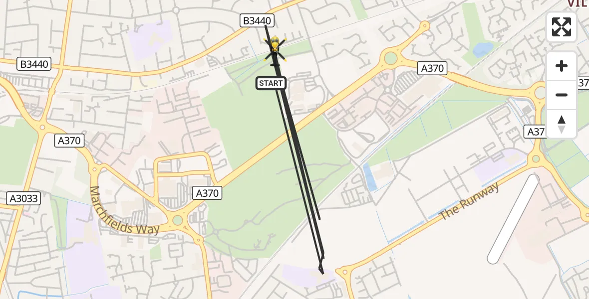 Flight route Police Helicopter Weston-super-Mare - Weston-super-Mare, 20 October 2026, 17:17