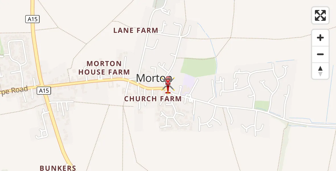 Flight route Air Ambulance Helicopter Morton - Morton, 21 October 2026, 07:59