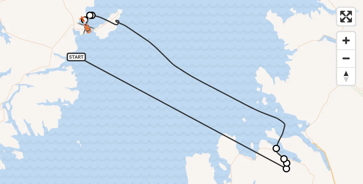 Flight route Coastguard Helicopter Inner Seas - Stornoway Airport, 21 October 2026, 10:05