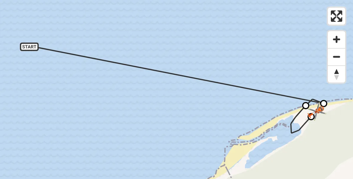 Flight route Coastguard Helicopter North Sea - Buckie Loch, 21 October 2026, 14:45