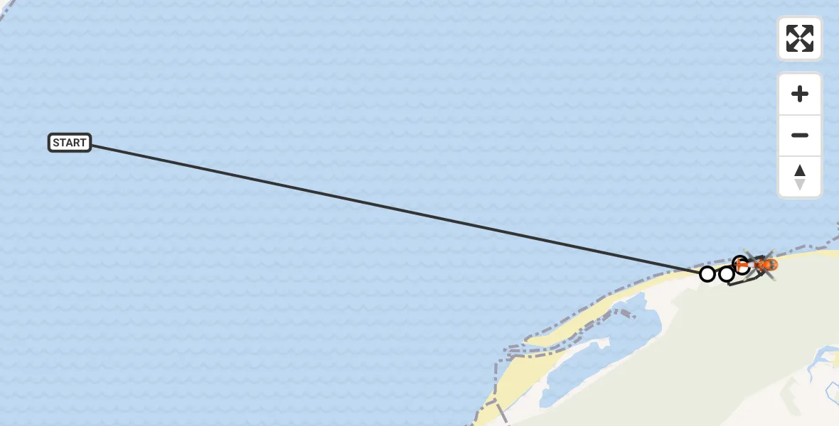 Flight route Coastguard Helicopter North Sea - Moray, 21 October 2026, 14:56