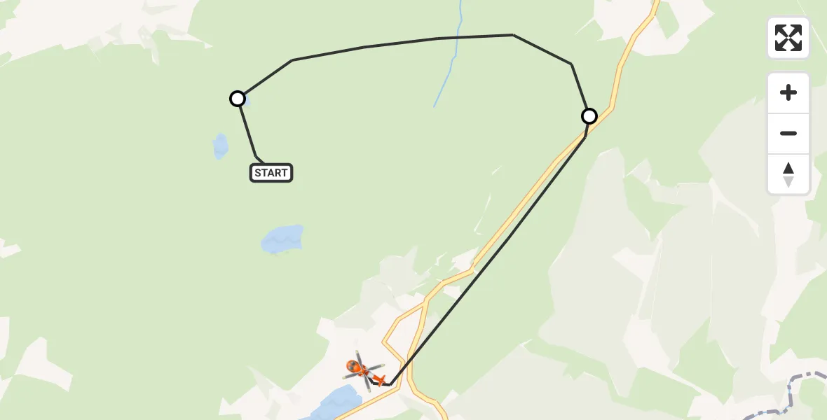 Flight route Coastguard Helicopter Arthog - Llanfihangel-y-Pennant, 21 October 2026, 20:09