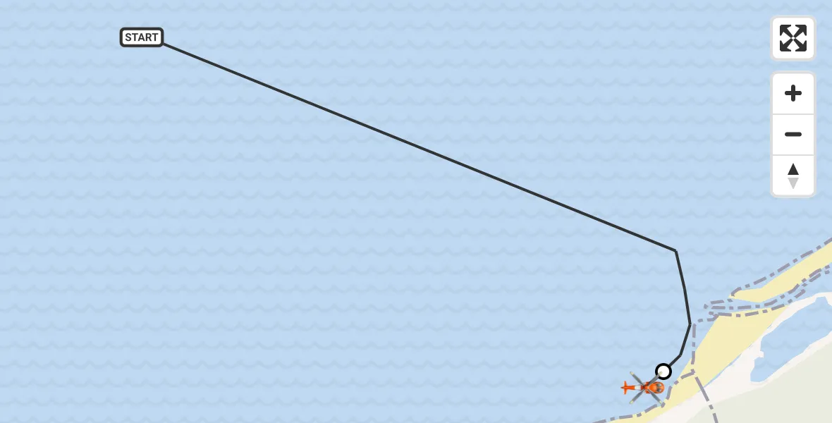 Flight route Coastguard Helicopter North Sea - Moray, 22 October 2026, 11:25