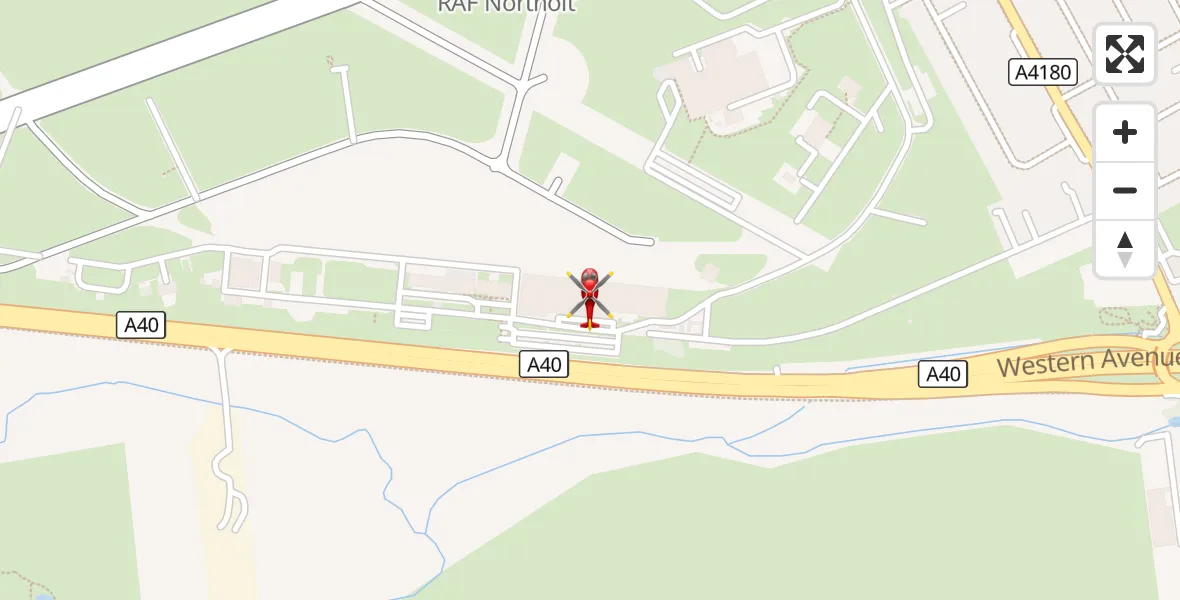 Flight route Air Ambulance Helicopter RAF Northolt - RAF Northolt, 22 October 2026, 11:28