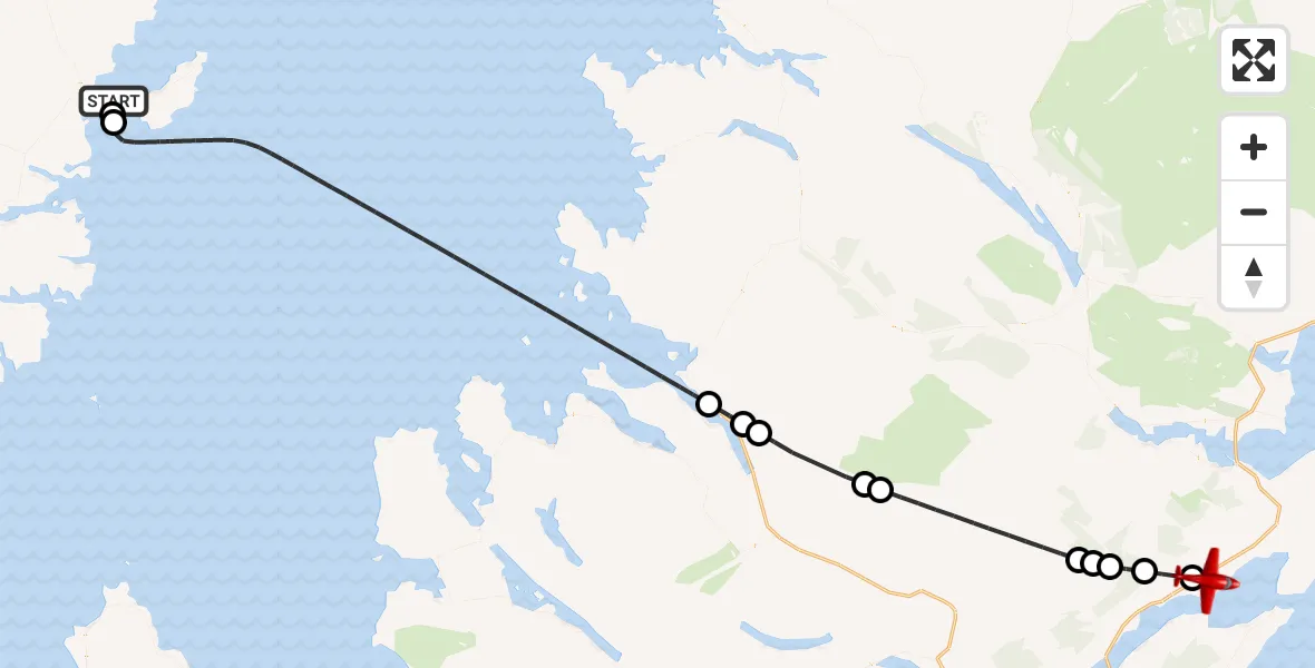 Flight route Air Ambulance Aircraft Stornoway Airport - Invergordon, 22 October 2026, 14:54
