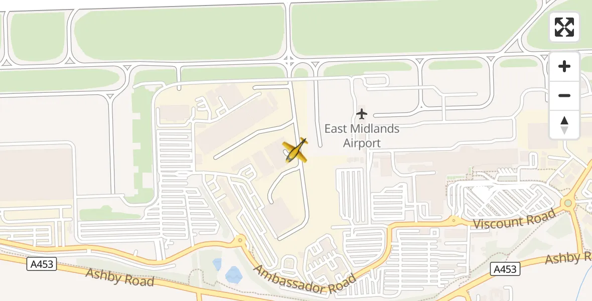 Flight route Police Aircraft East Midlands Airport - East Midlands Airport, 22 October 2026, 16:36