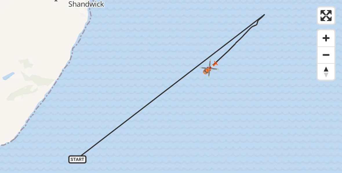 Flight route Coastguard Helicopter North Sea - North Sea, 23 October 2026, 10:52