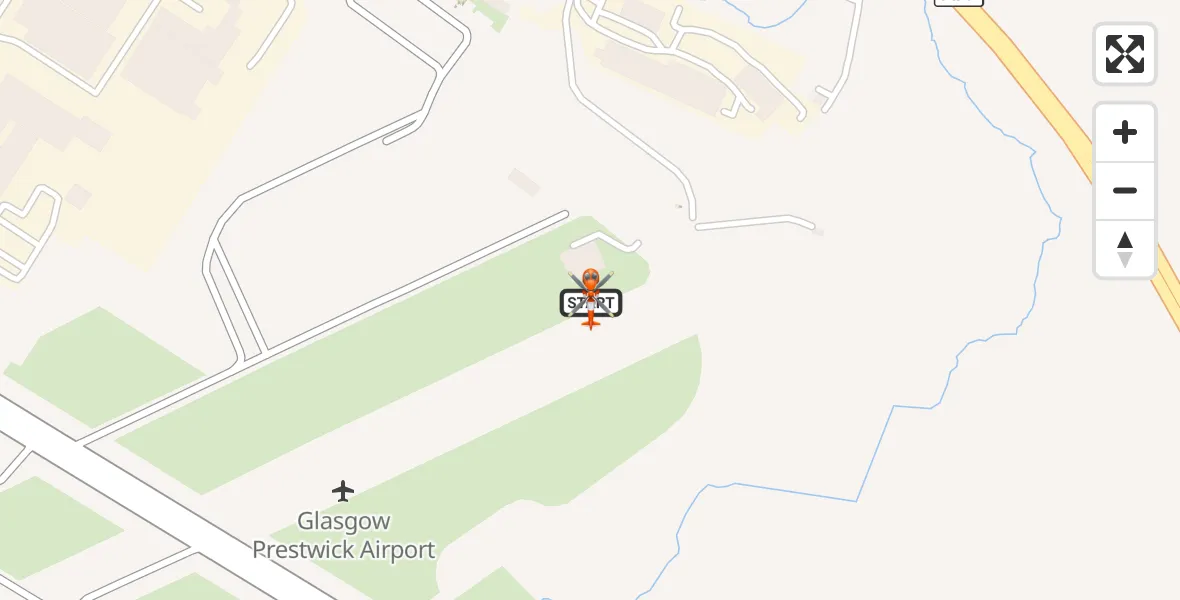 Flight route Coastguard Helicopter Glasgow Prestwick Airport - Glasgow Prestwick Airport, 23 October 2026, 15:07