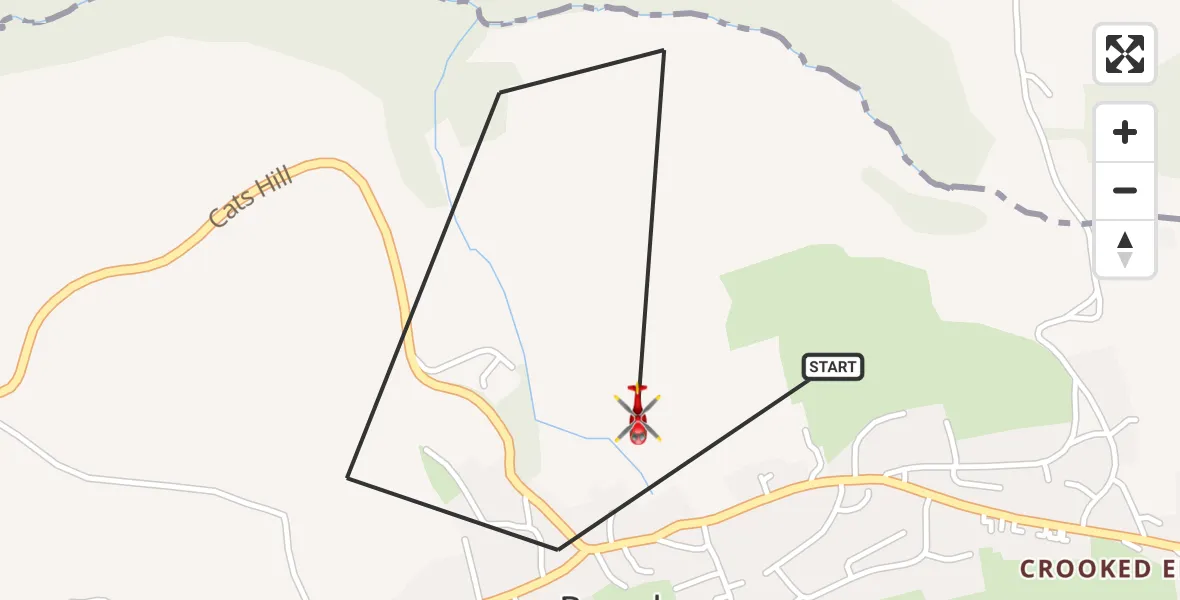 Flight route Air Ambulance Helicopter Ruardean - Ruardean, 24 October 2026, 09:57