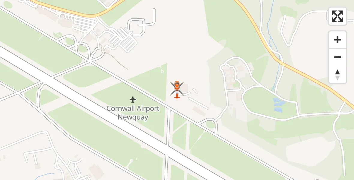 Flight route Coastguard Helicopter Cornwall Airport Newquay - Cornwall Airport Newquay, 24 October 2026, 10:14