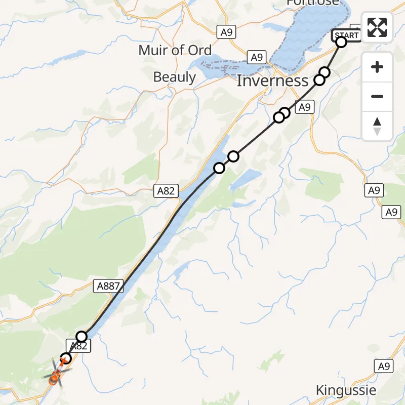 Map Colorado Locks Coastguard Helicopter to Cullochy Lock, Great Glen Way - Slighe a ...