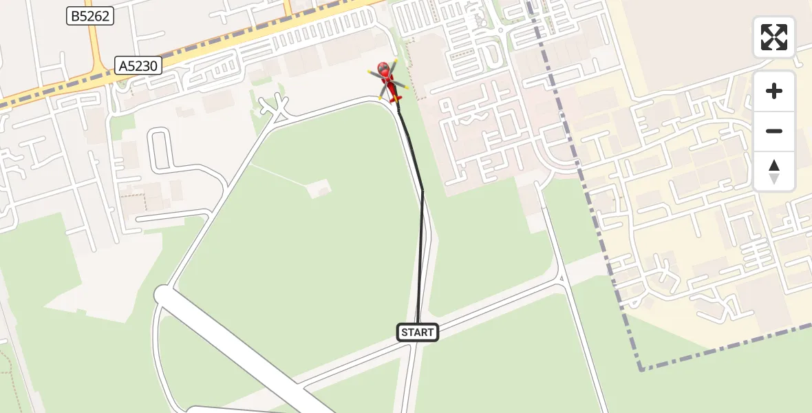 Flight route Air Ambulance Helicopter Blackpool Airport - Blackpool Airport, 24 October 2026, 11:29