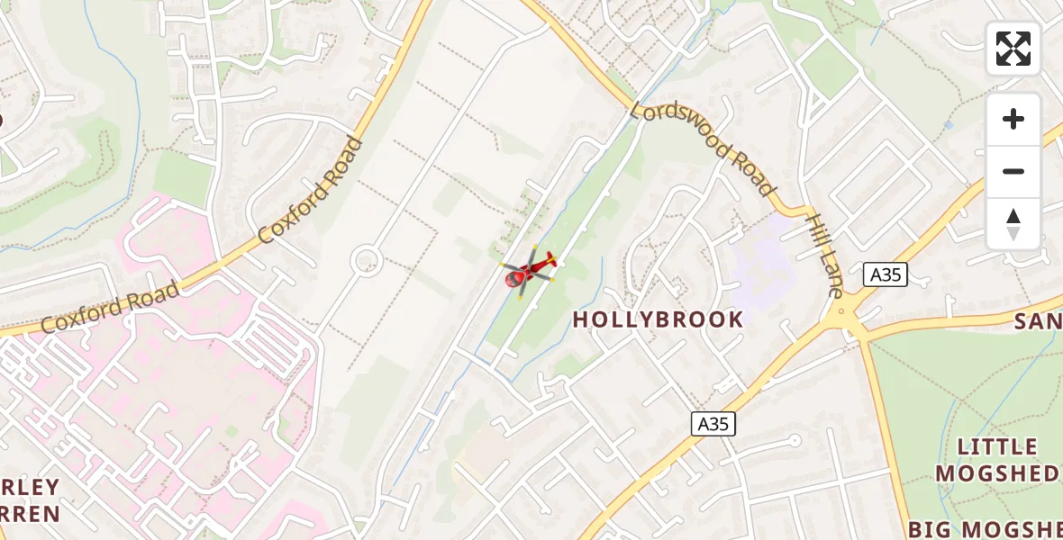 Flight route Air Ambulance Helicopter Hollybrook - Hollybrook, 24 October 2026, 15:42