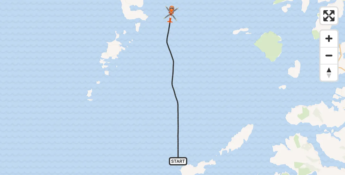 Flight route Coastguard Helicopter Inner Seas - Inner Seas, 24 October 2026, 20:23