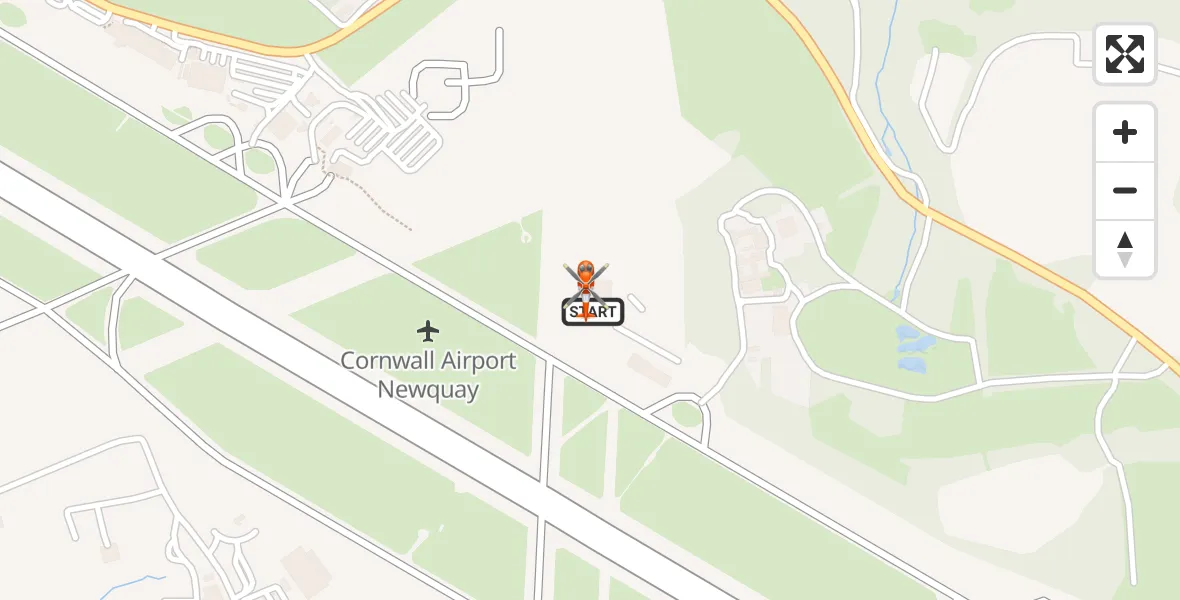 Flight route Coastguard Helicopter Cornwall Airport Newquay - Cornwall Airport Newquay, 26 October 2026, 08:09