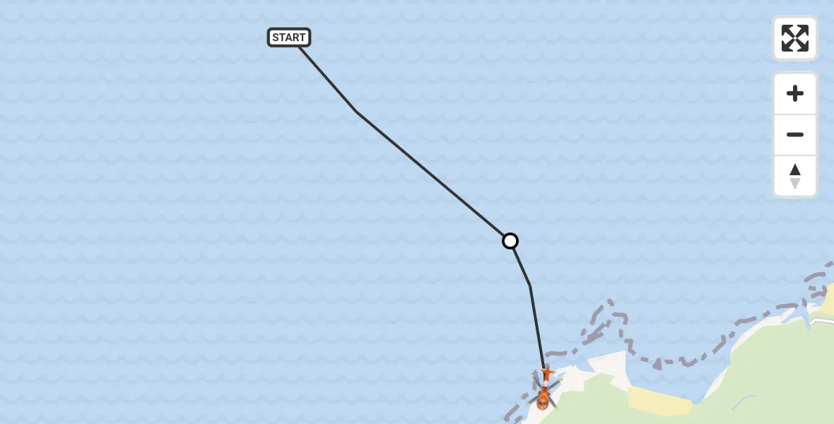 Flight route Coastguard Helicopter North Sea - Findochty, 26 October 2026, 14:39