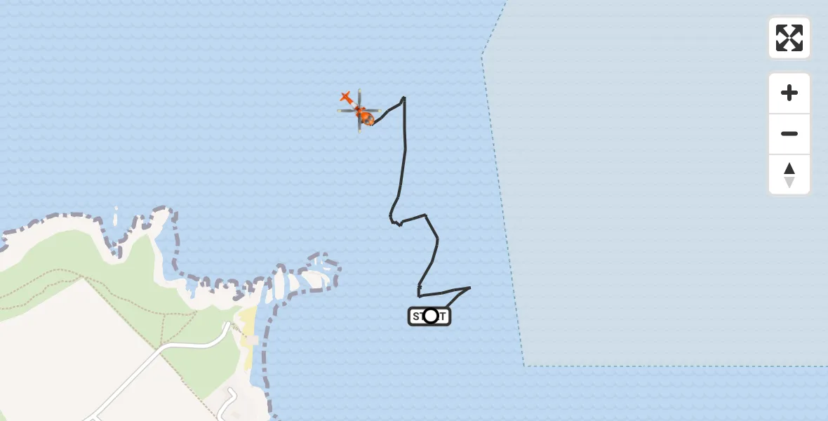 Flight route Coastguard Helicopter Constantine Bay - Harlyn, 26 October 2026, 15:20