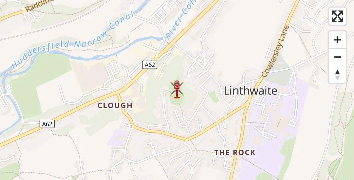 Flight route Air Ambulance Helicopter Linthwaite - Linthwaite, 26 October 2026, 21:49