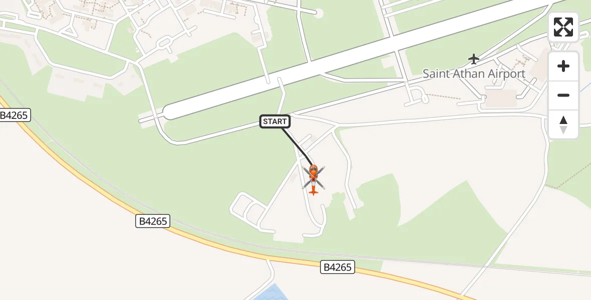 Flight route Coastguard Helicopter MOD St Athan - MOD St Athan, 26 October 2026, 23:12