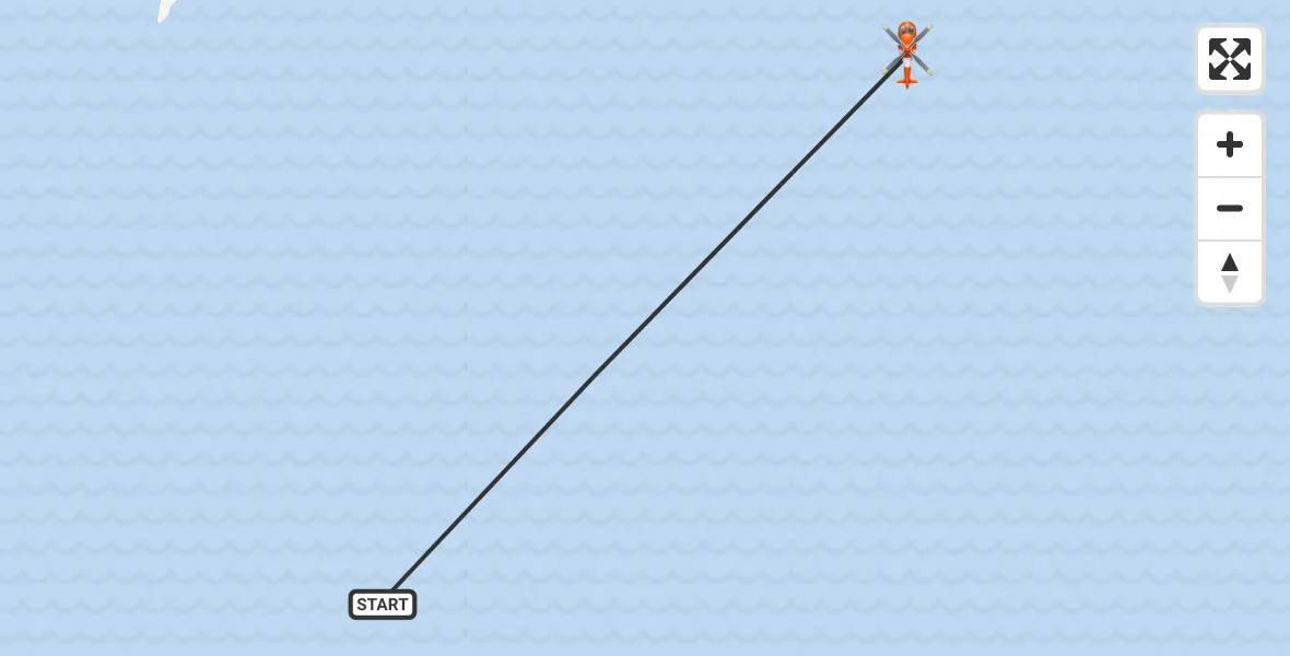 Flight route Coastguard Helicopter English Channel - English Channel, 27 October 2026, 01:43