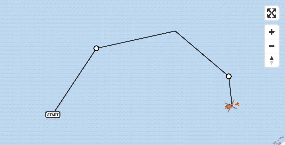 Flight route Coastguard Helicopter Findochty - Portknockie, 27 October 2026, 12:23