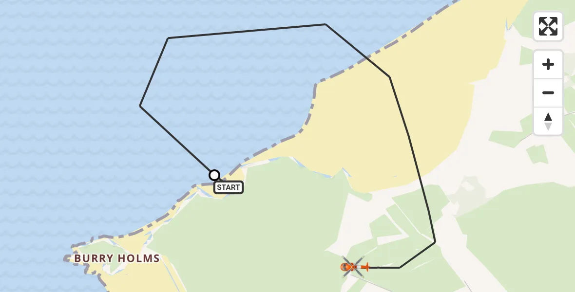 Flight route Coastguard Helicopter Llangennith, Llanmadoc and Cheriton - Llangennith, 27 October 2026, 14:17