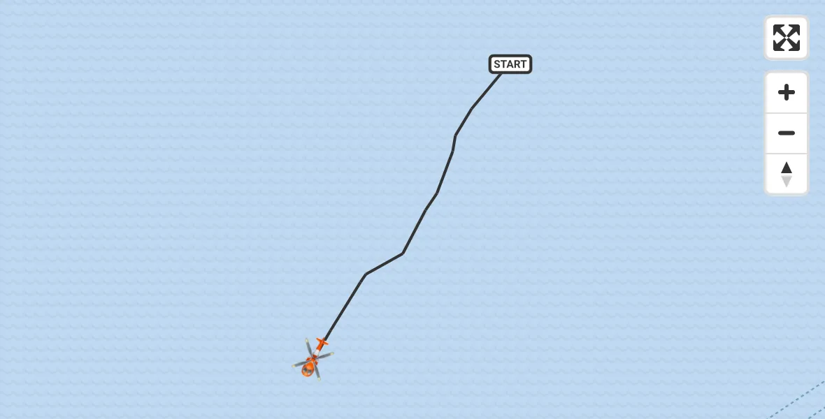 Flight route Coastguard Helicopter Inner Seas - Inner Seas, 27 October 2026, 14:45