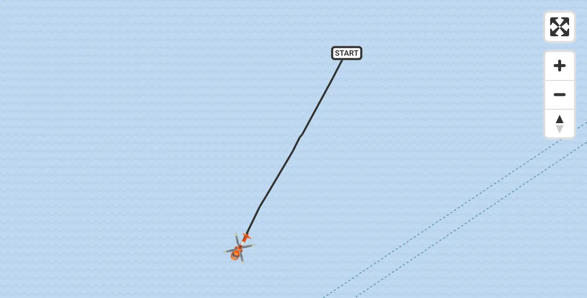 Flight route Coastguard Helicopter Inner Seas - Inner Seas, 27 October 2026, 14:49