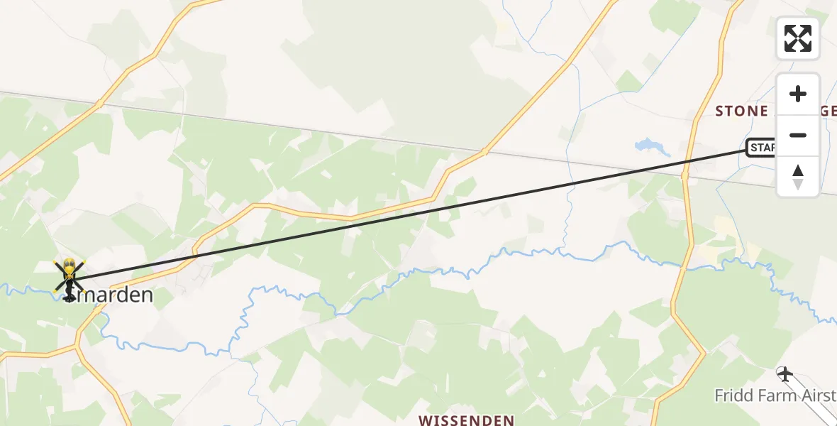 Flight route Police Helicopter Ashford - Ashford, 27 October 2026, 15:14