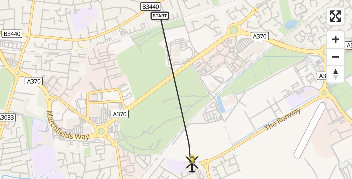 Flight route Police Helicopter Weston-super-Mare - Weston-super-Mare, 27 October 2026, 20:41