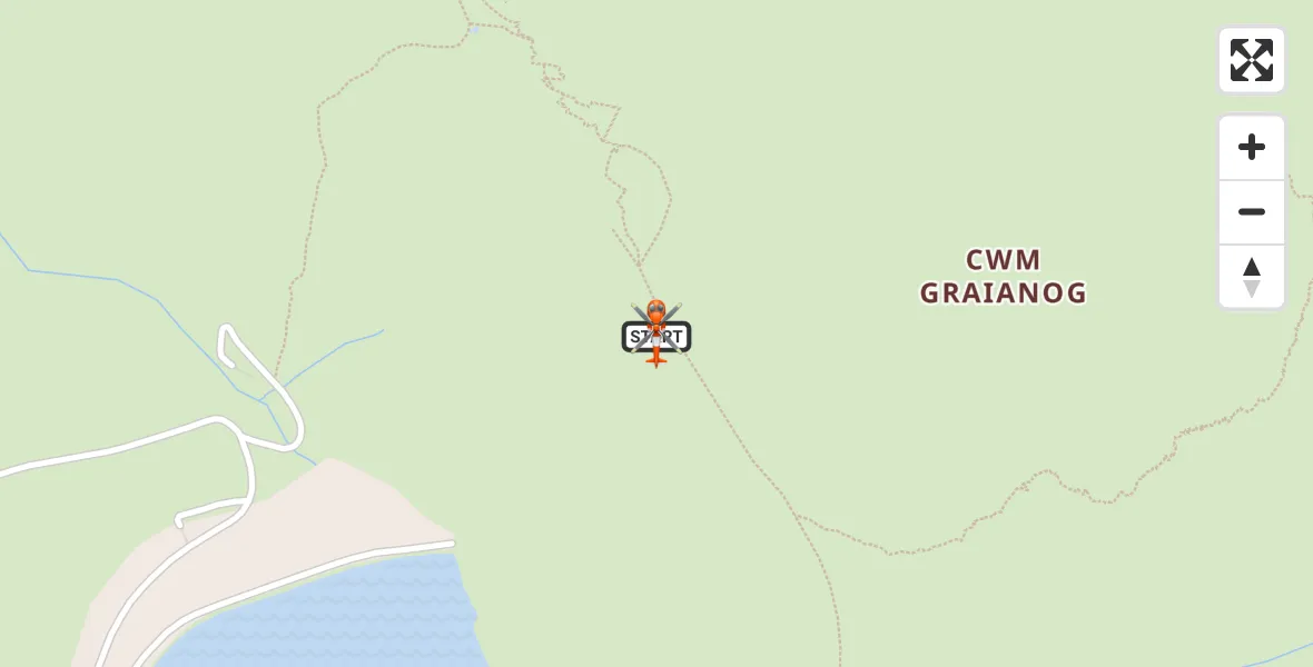 Flight route Coastguard Helicopter Llanddeiniolen - Llanddeiniolen, 28 October 2026, 15:12
