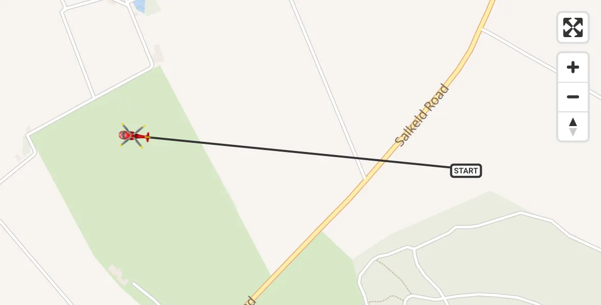 Flight route Air Ambulance Helicopter Penrith - Penrith, 28 October 2026, 16:40