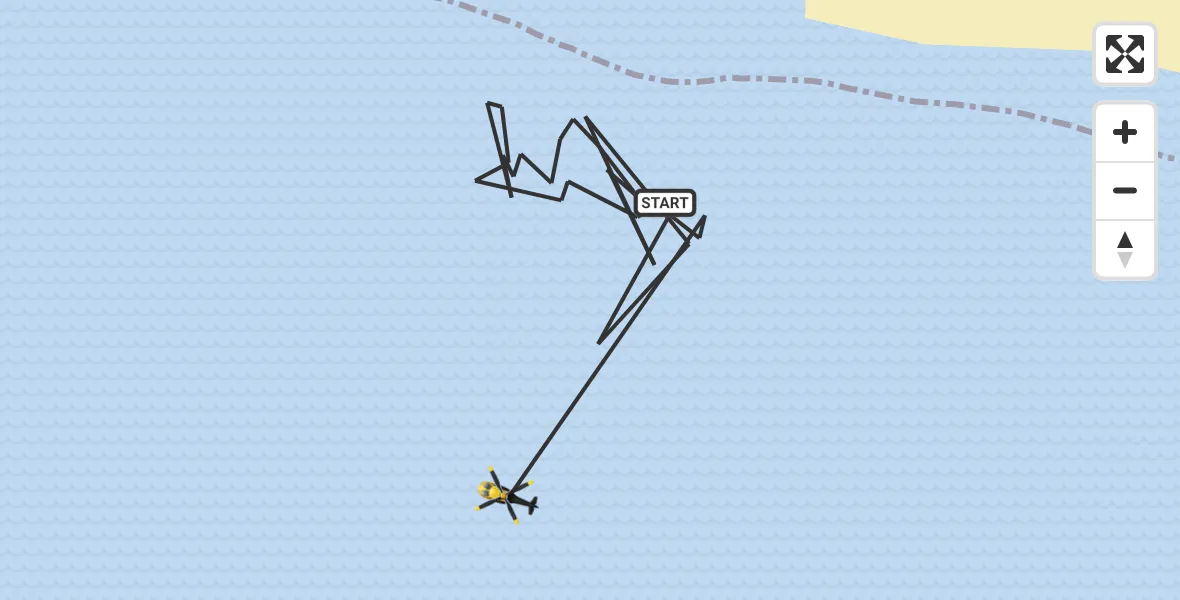 Flight route Police Helicopter English Channel - English Channel, 28 October 2026, 22:37