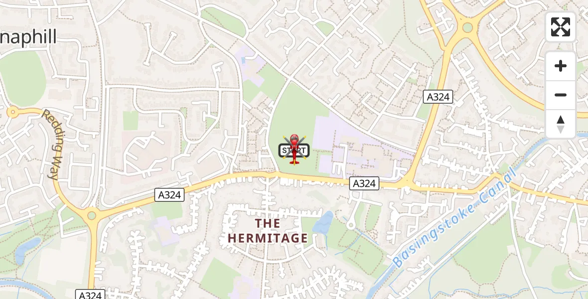 Flight route Air Ambulance Helicopter Woking - Woking, 29 October 2026, 08:56
