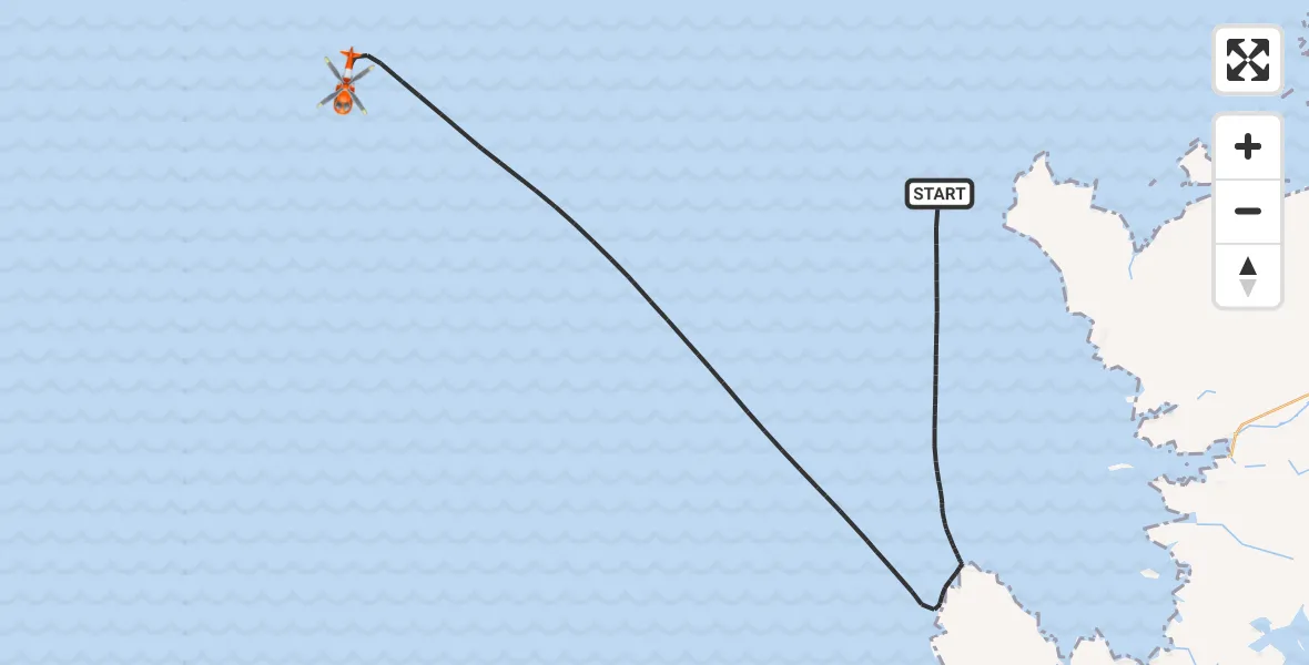 Flight route Coastguard Helicopter Inner Seas - Inner Seas, 29 October 2026, 15:13
