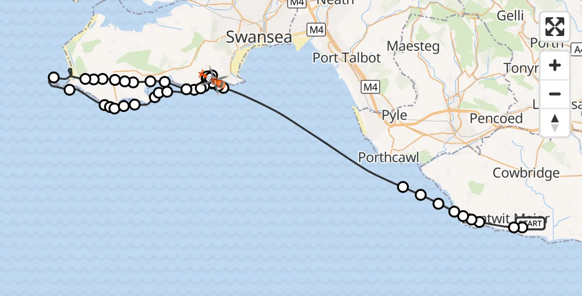 Flight route Coastguard Helicopter MOD St Athan - Murton, 29 October 2026, 16:23