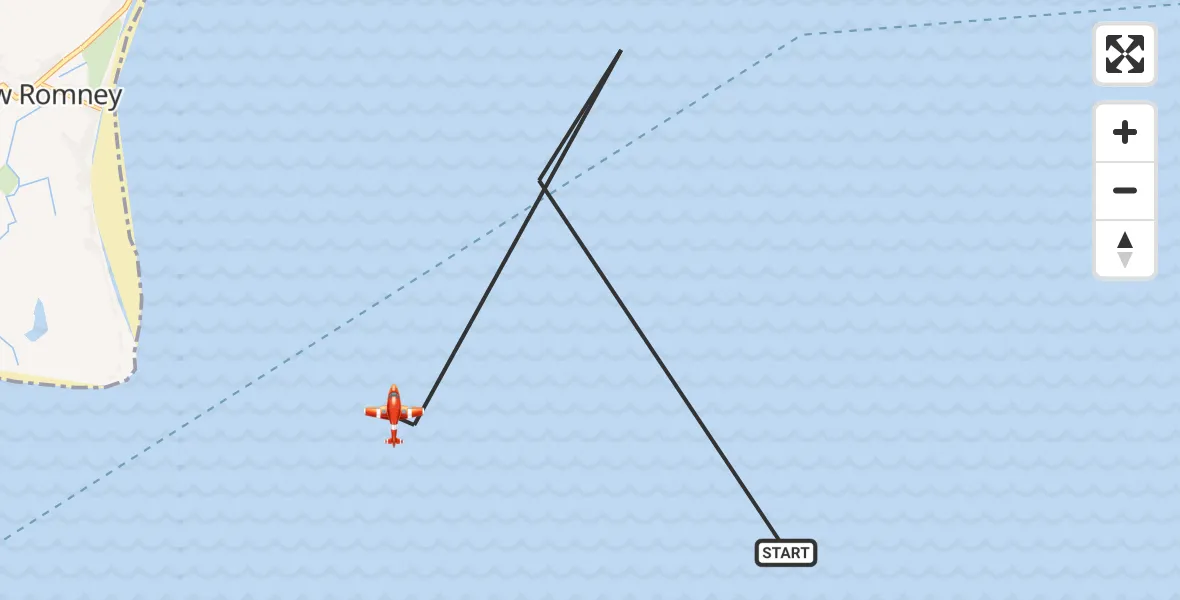 Flight route Coastguard Drone English Channel - English Channel, 30 October 2026, 09:51