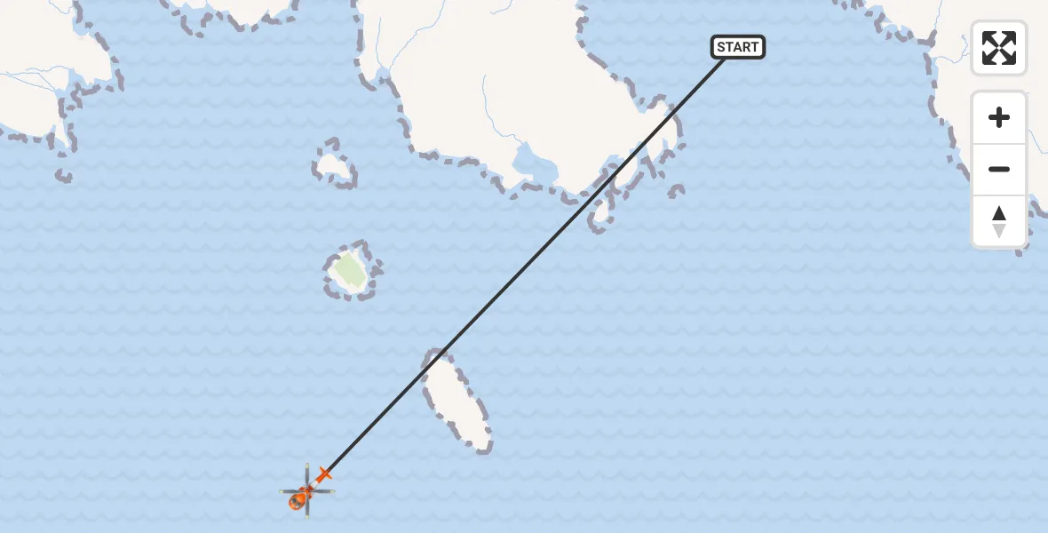 Flight route Coastguard Helicopter Inner Seas - Inner Seas, 30 October 2026, 10:55