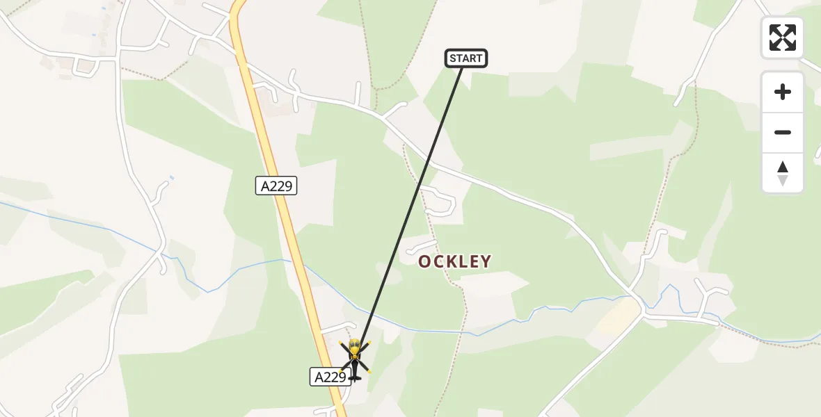 Flight route Police Helicopter Hawkhurst - Hawkhurst, 30 October 2026, 11:20