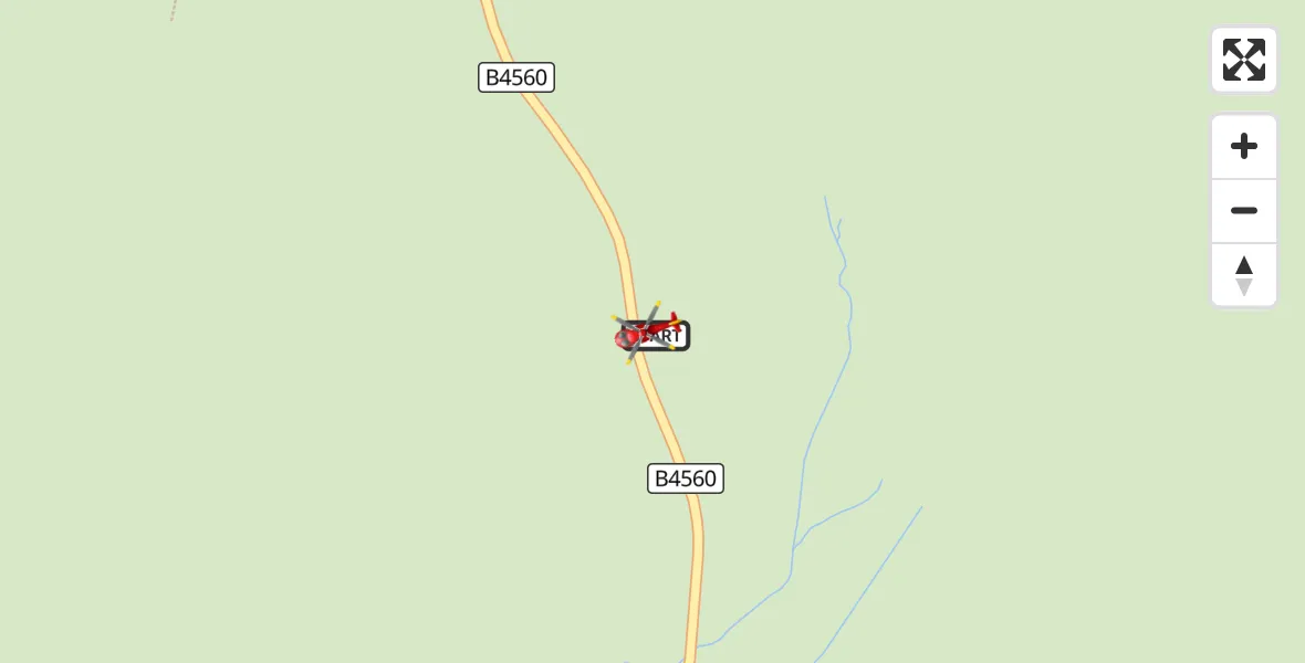 Flight route Air Ambulance Helicopter Llangynidr - Llangynidr, 30 October 2026, 12:25