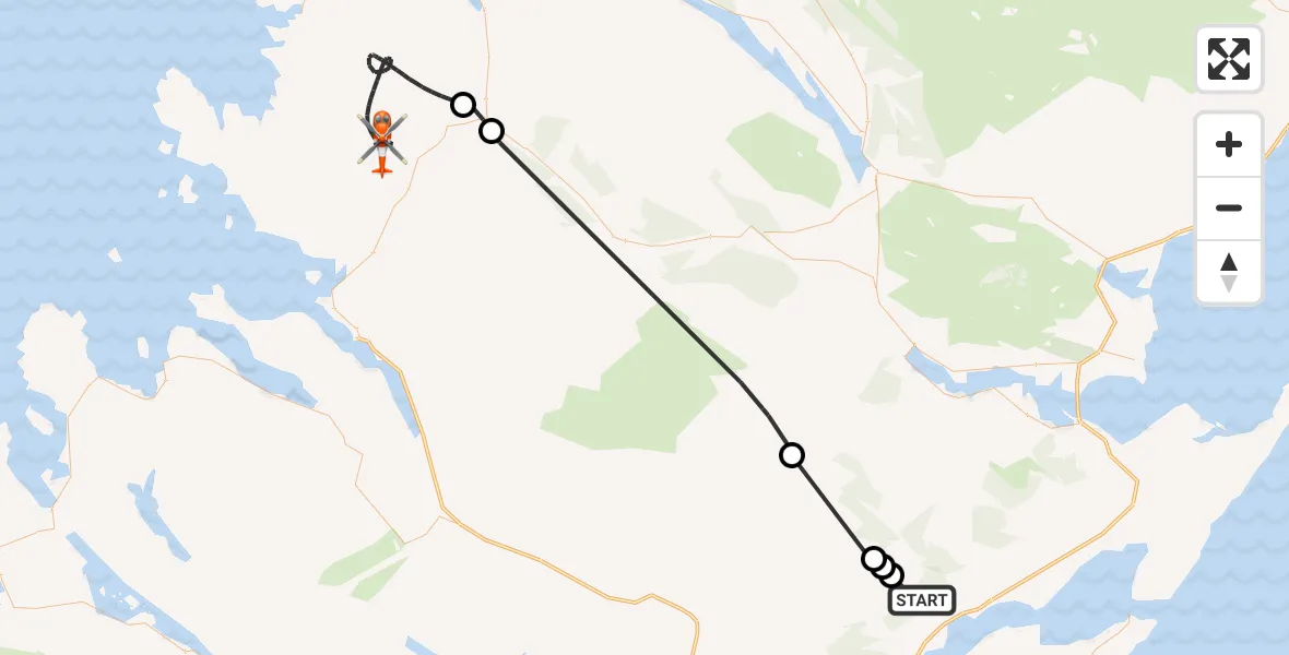Flight route Coastguard Helicopter Highland - Highland, 30 October 2026, 14:11