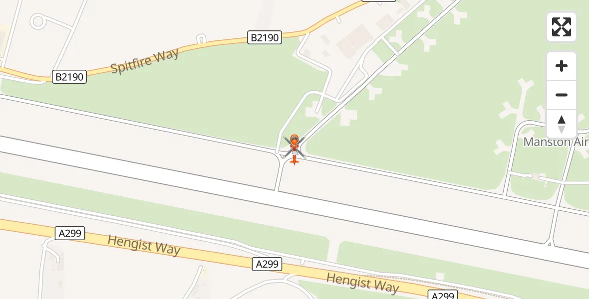 Flight route Coastguard Helicopter Manston Airport - Manston Airport, 30 October 2026, 16:18