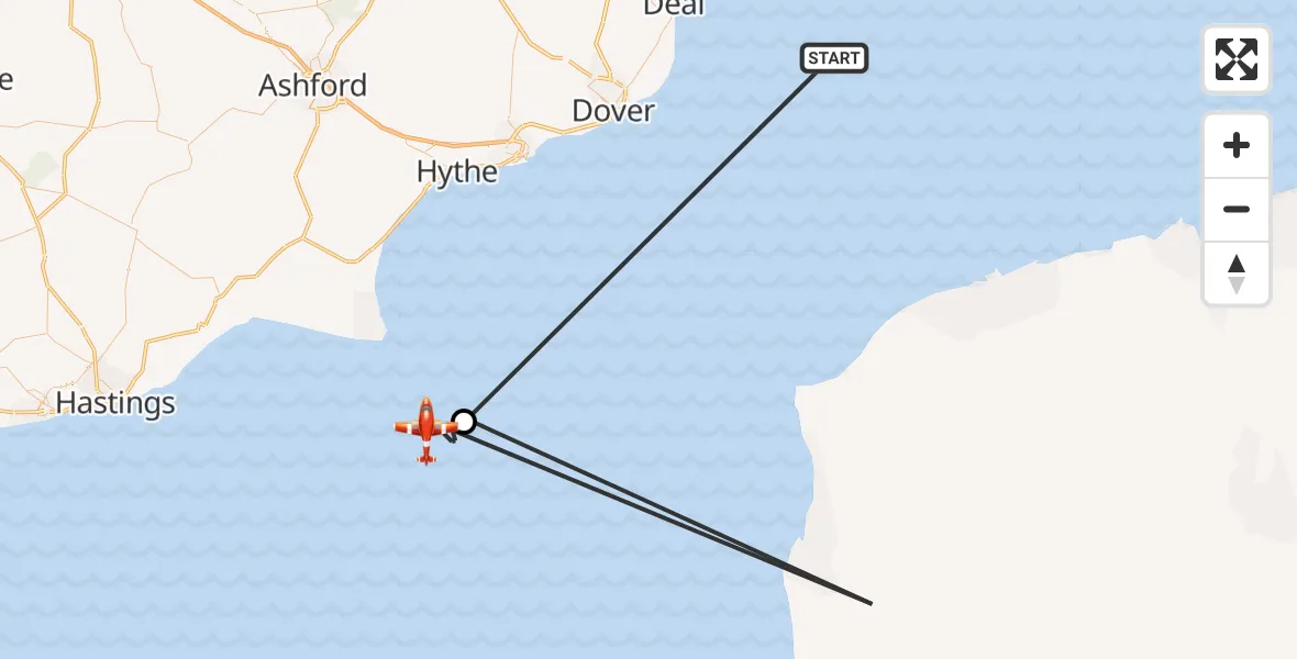 Flight route Coastguard Drone North Sea - English Channel, 31 October 2026, 03:16
