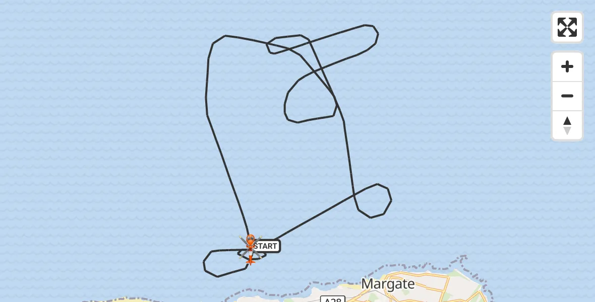 Flight route Coastguard Helicopter North Sea - North Sea, 31 October 2026, 14:47