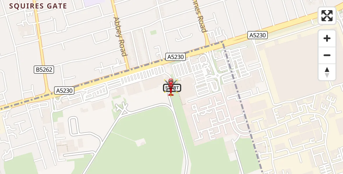 Flight route Air Ambulance Helicopter Blackpool Airport - Blackpool Airport, 31 October 2026, 15:08